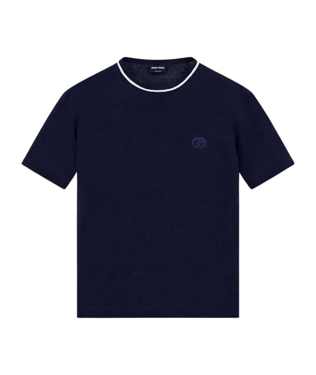 GIORGIO ARMANI Синяя футболка, фото 1