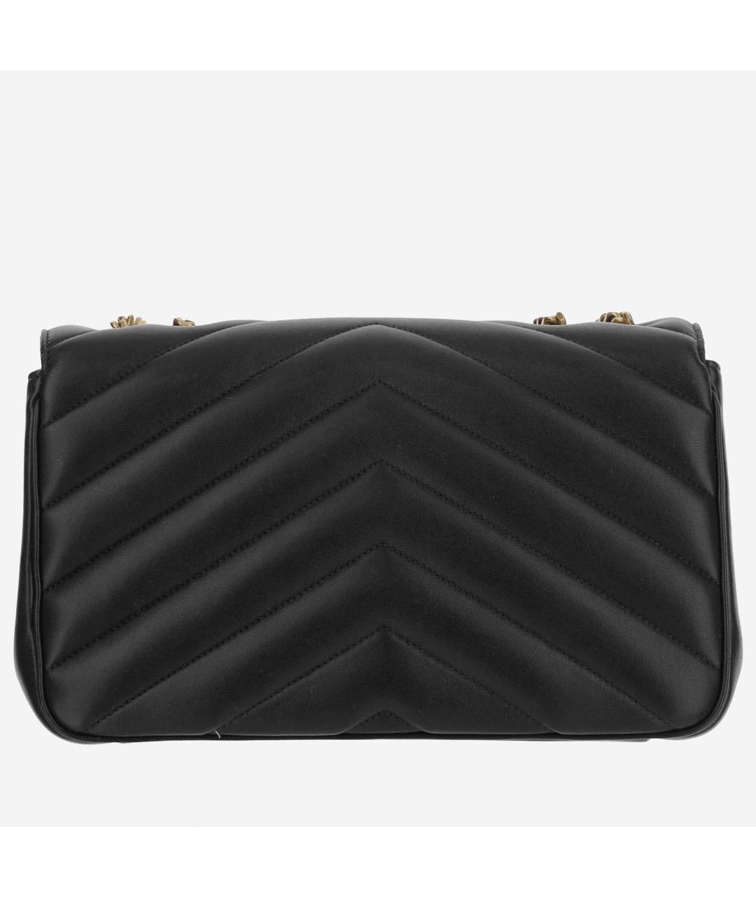 SAINT LAURENT Черная кожаная сумка через плечо, фото 3