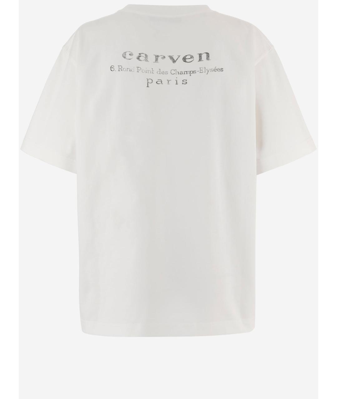 Carven Белая хлопковая футболка, фото 2