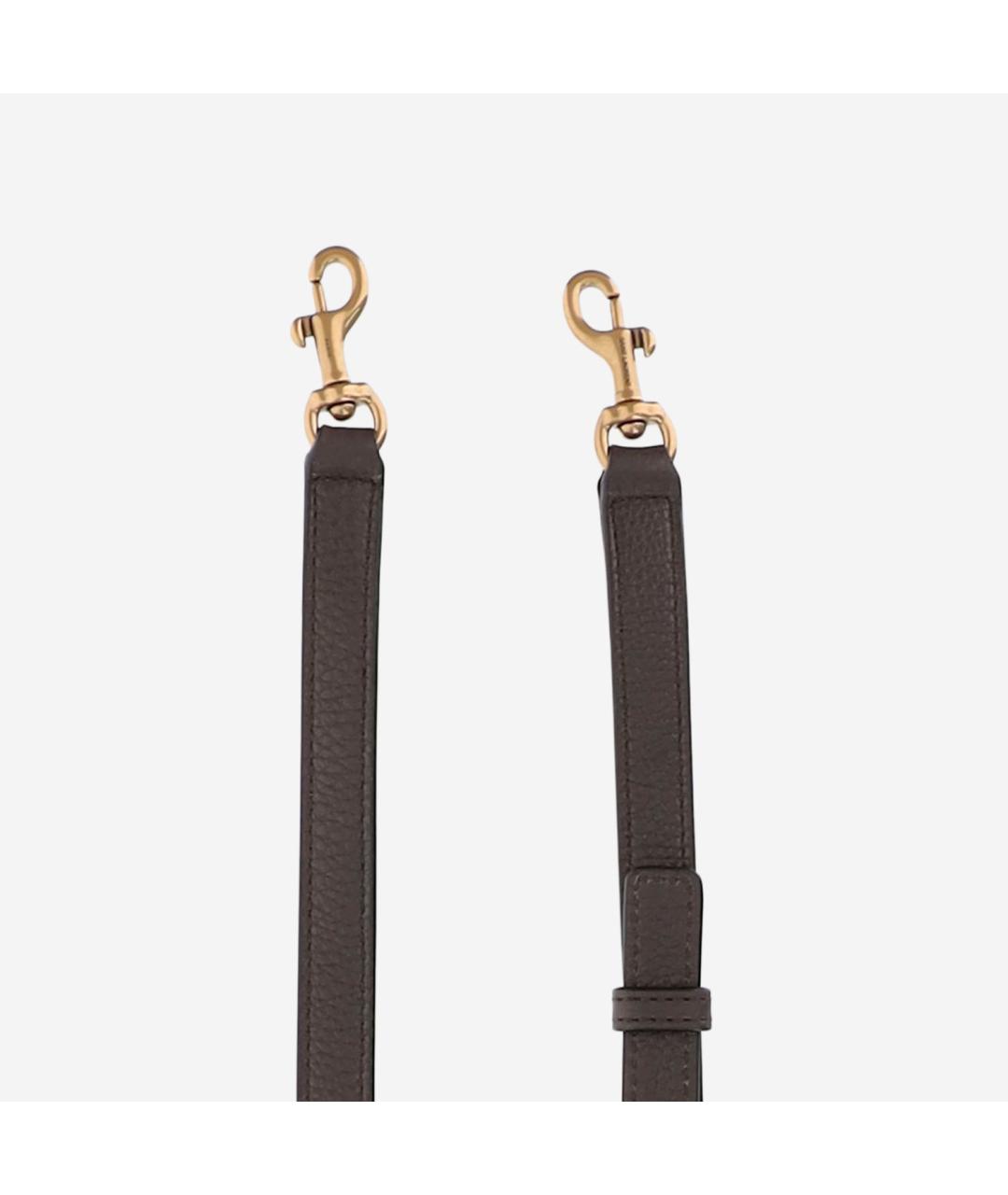 SAINT LAURENT Коричневая кожаная сумка тоут, фото 5