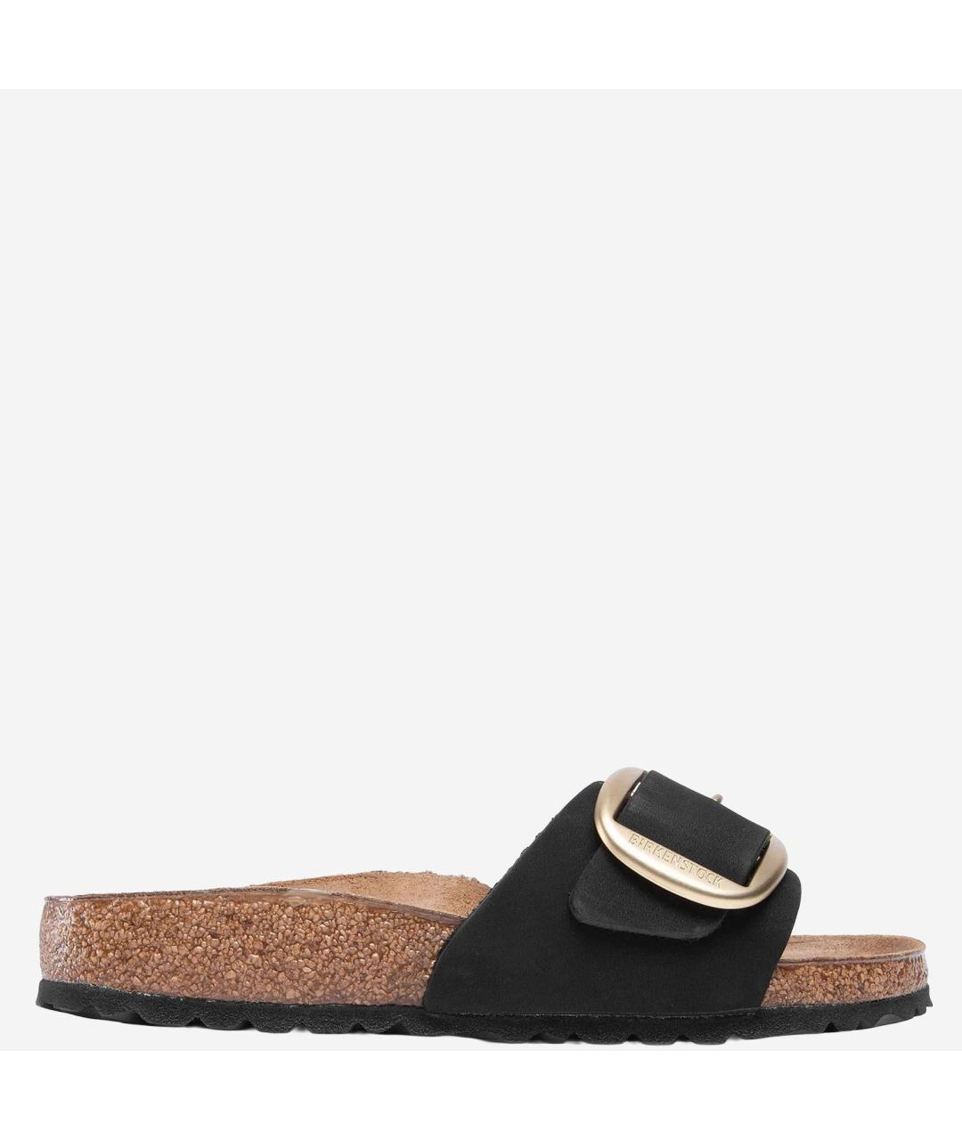 BIRKENSTOCK Черные кожаные шлепанцы, фото 6