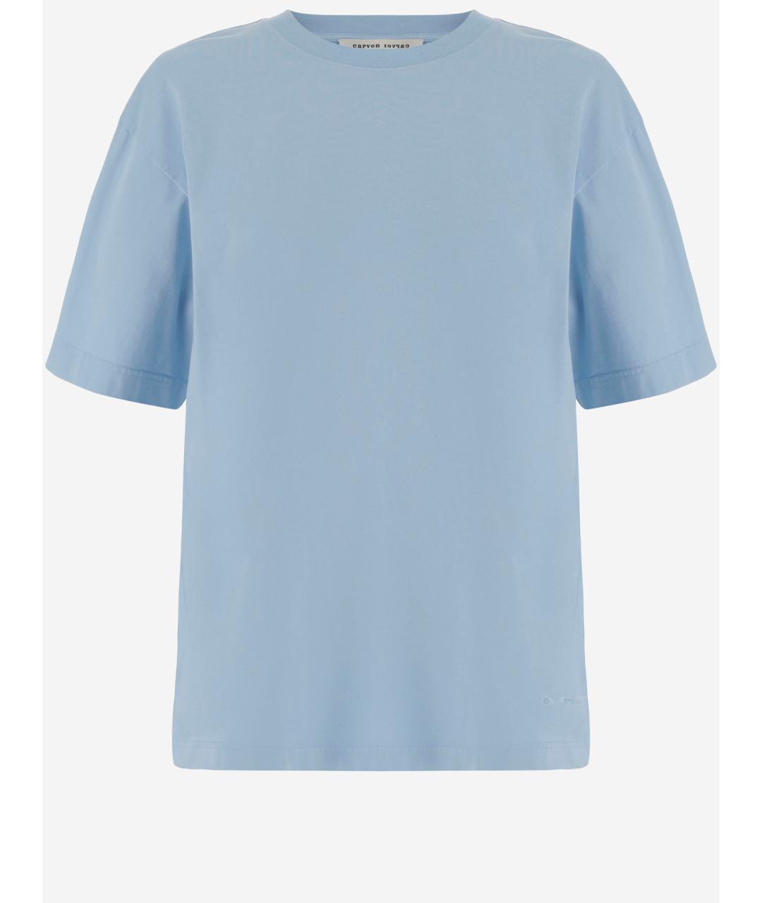 Carven Голубая хлопковая футболка, фото 4