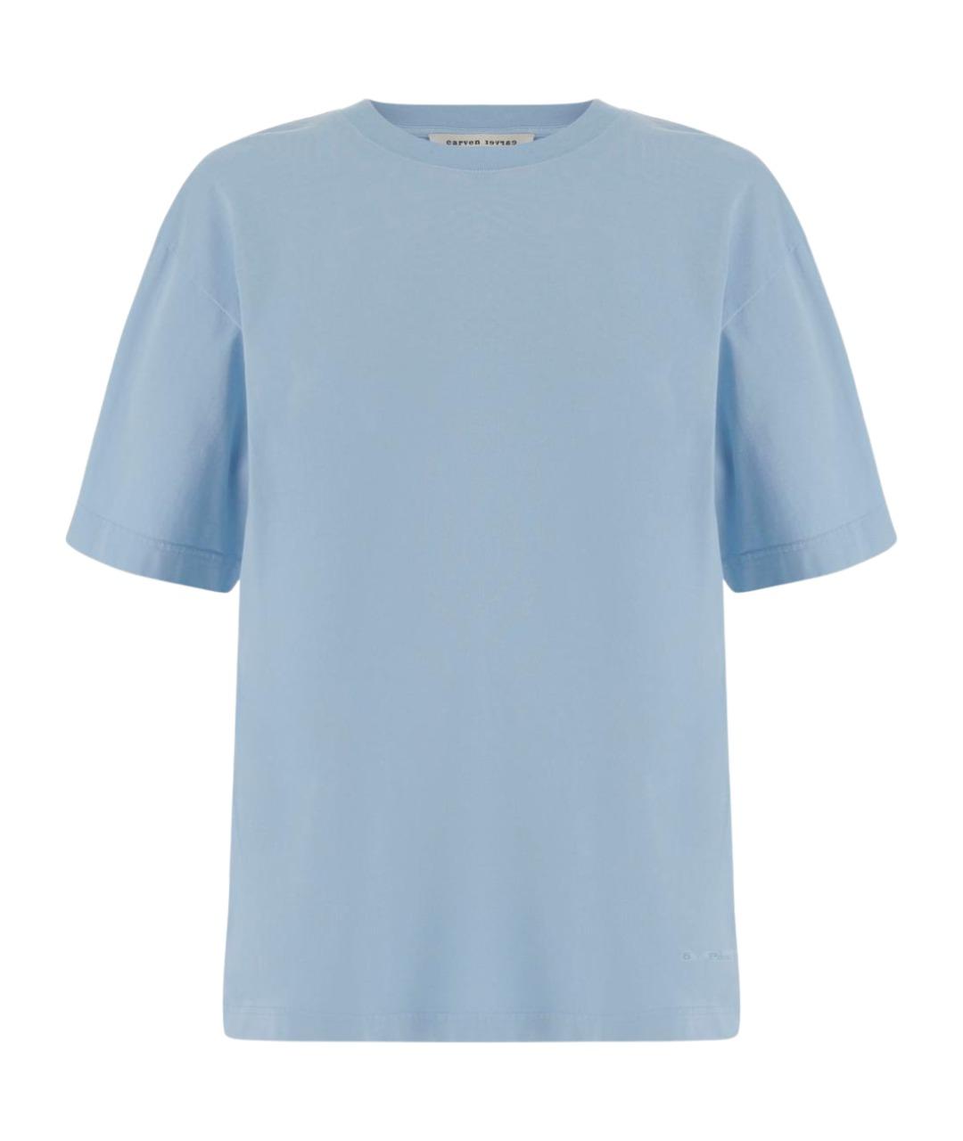 Carven Голубая хлопковая футболка, фото 1