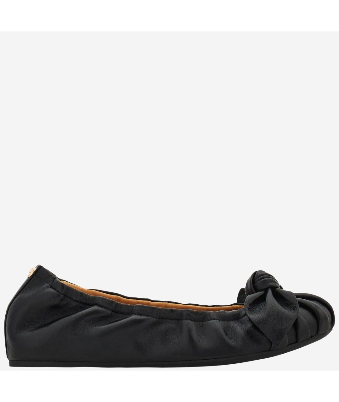 FERRAGAMO Черные кожаные балетки, фото 5