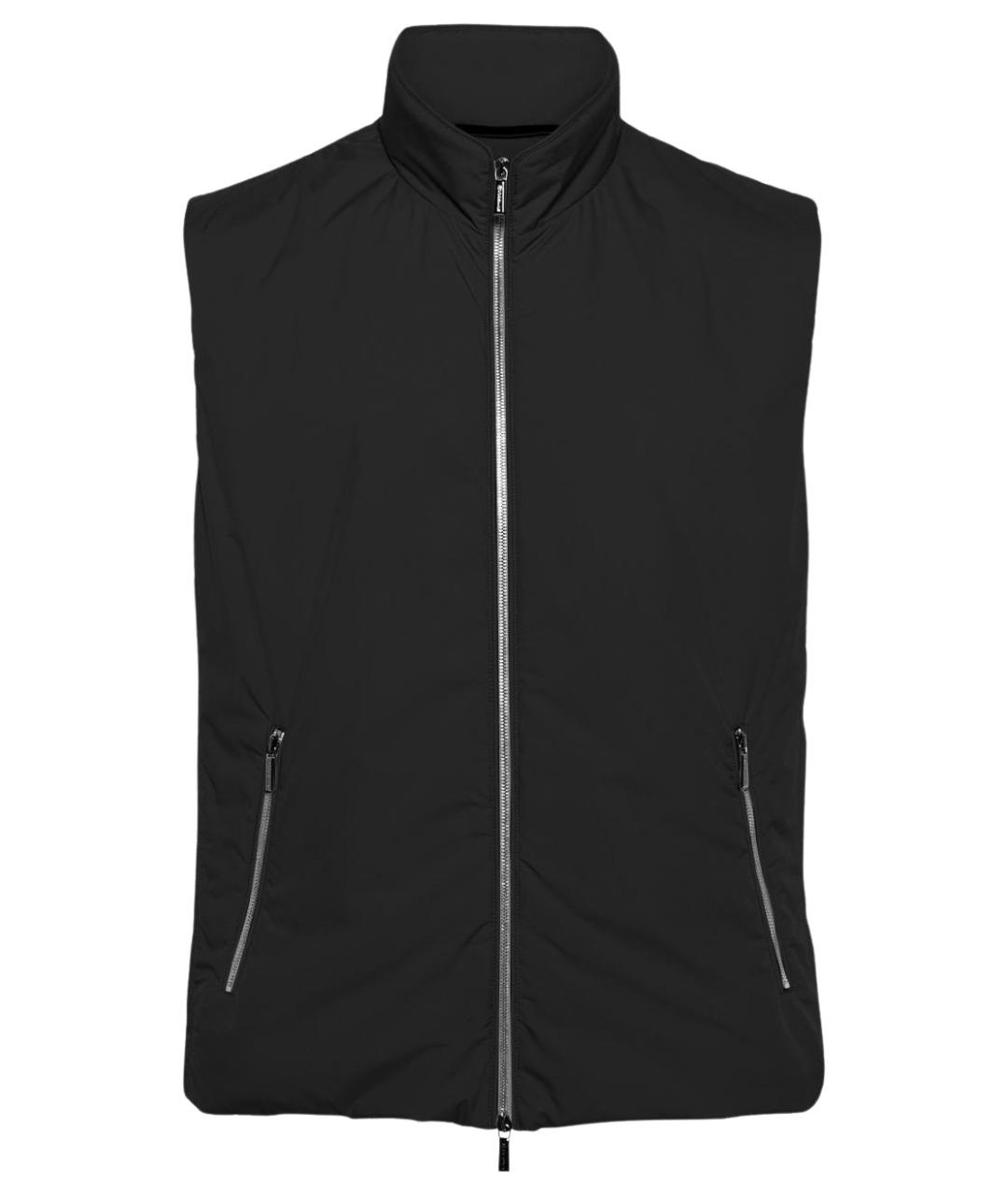 MOORER Черный синтетический жилет, фото 1