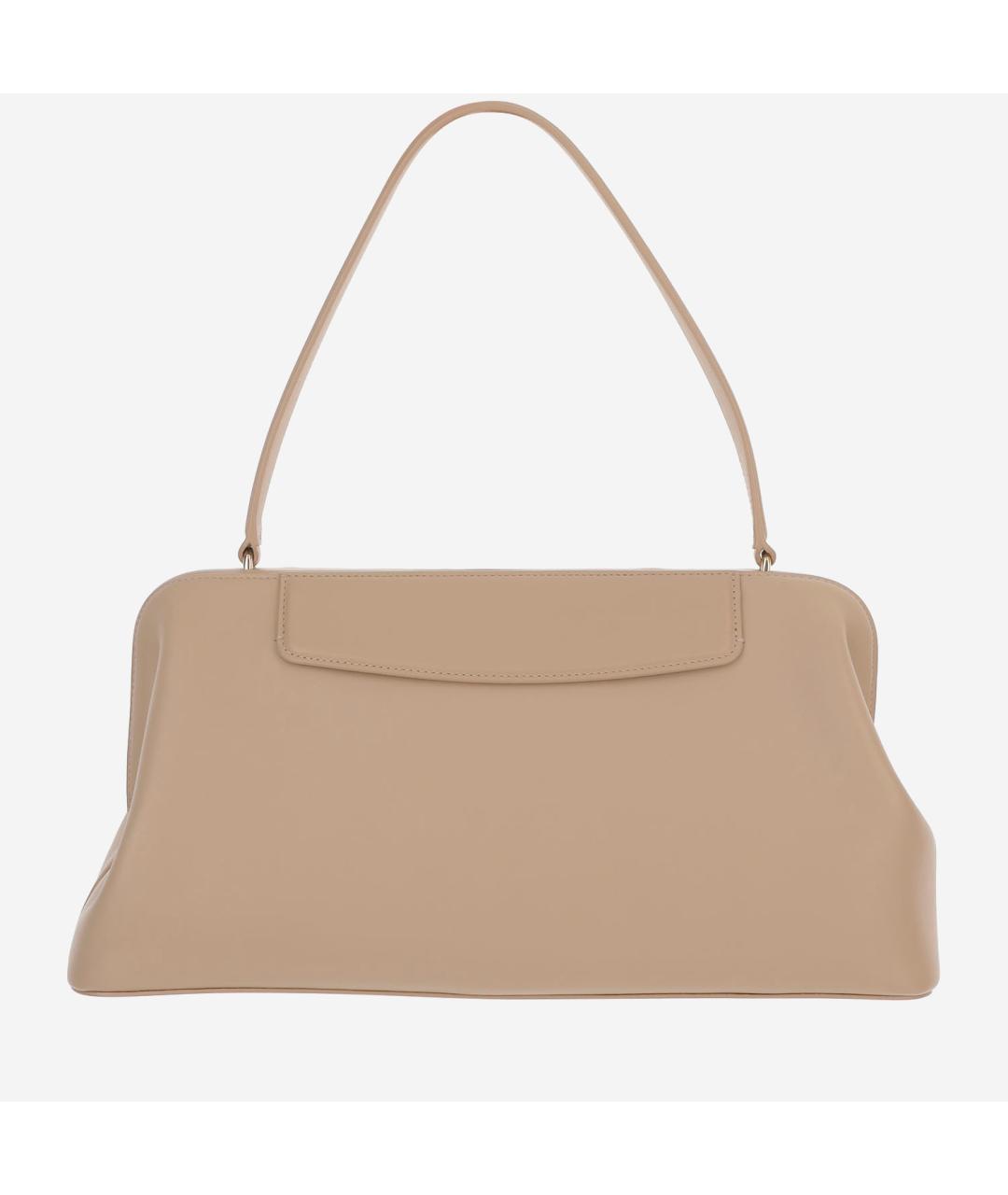 Carven Бежевая кожаная сумка через плечо, фото 3