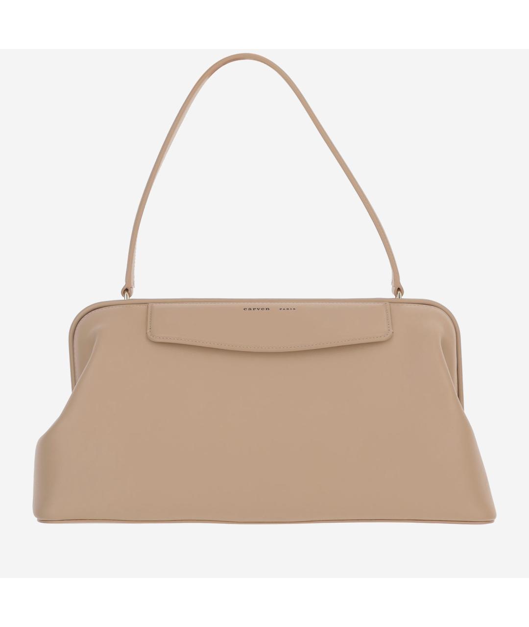 Carven Бежевая кожаная сумка через плечо, фото 5