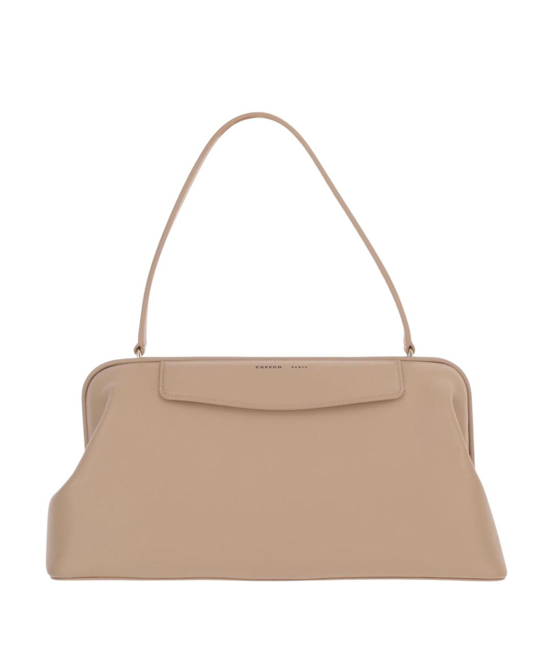 Carven Бежевая кожаная сумка через плечо, фото 1