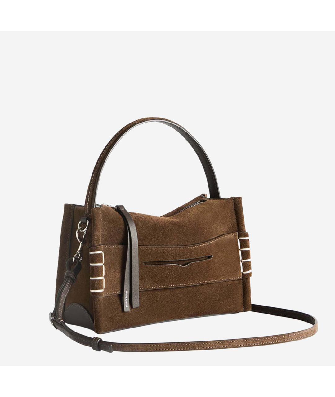 J.W.ANDERSON Коричневая замшевая сумка через плечо, фото 2