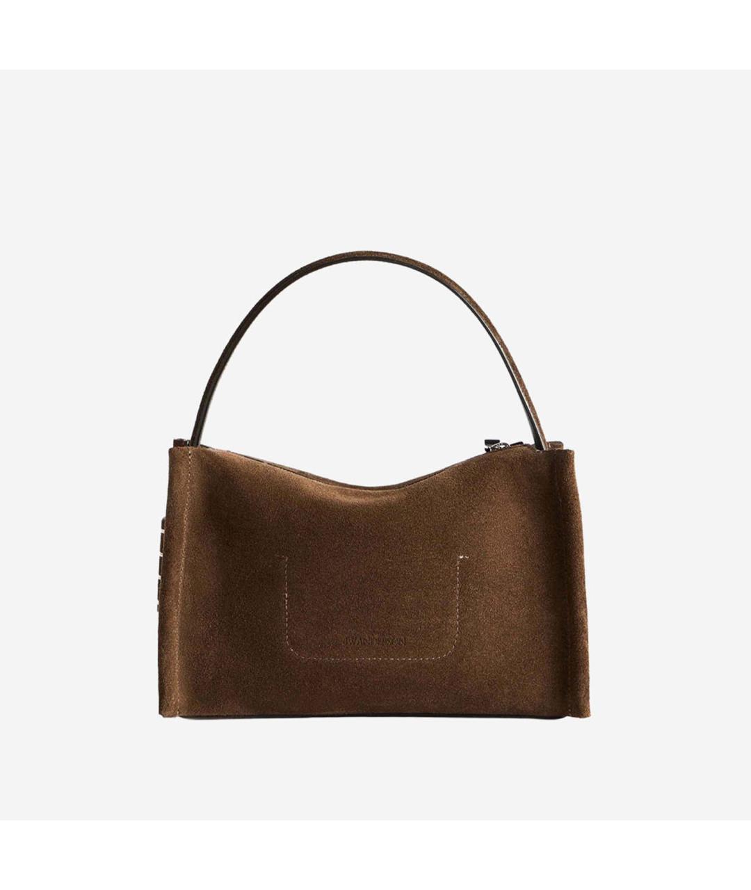 J.W.ANDERSON Коричневая замшевая сумка через плечо, фото 3