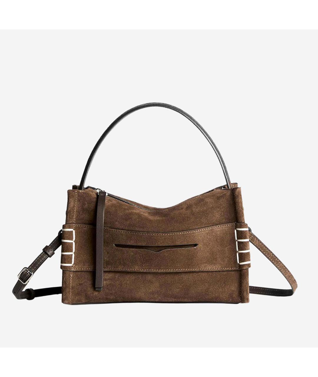 J.W.ANDERSON Коричневая замшевая сумка через плечо, фото 6