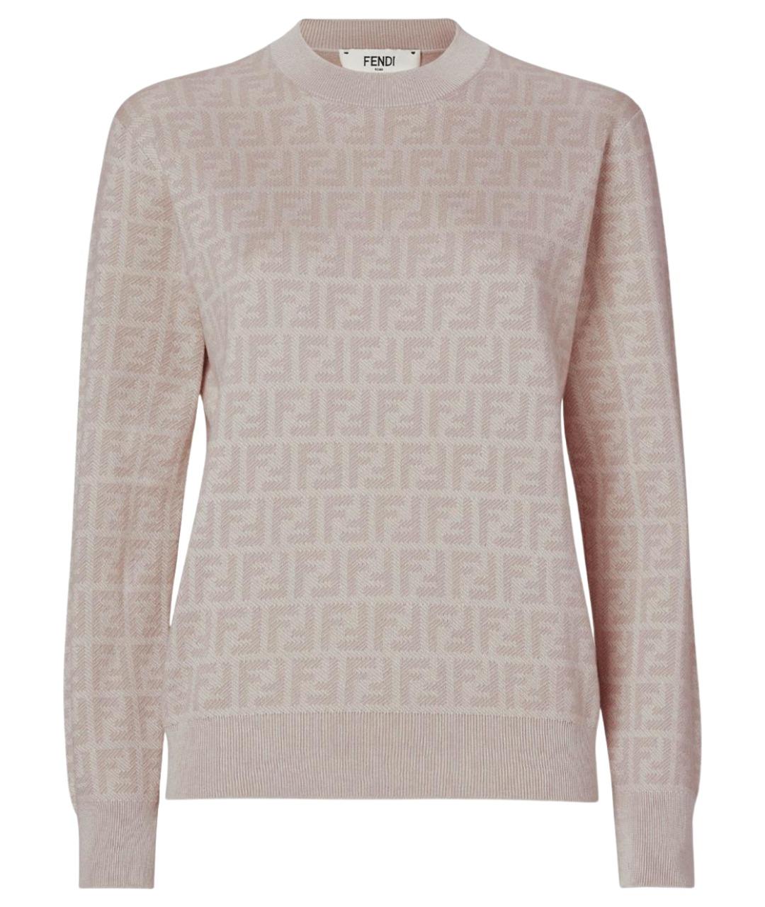 FENDI Розовый шерстяной джемпер / свитер, фото 1