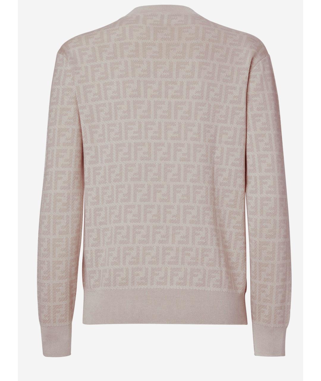 FENDI Розовый шерстяной джемпер / свитер, фото 2