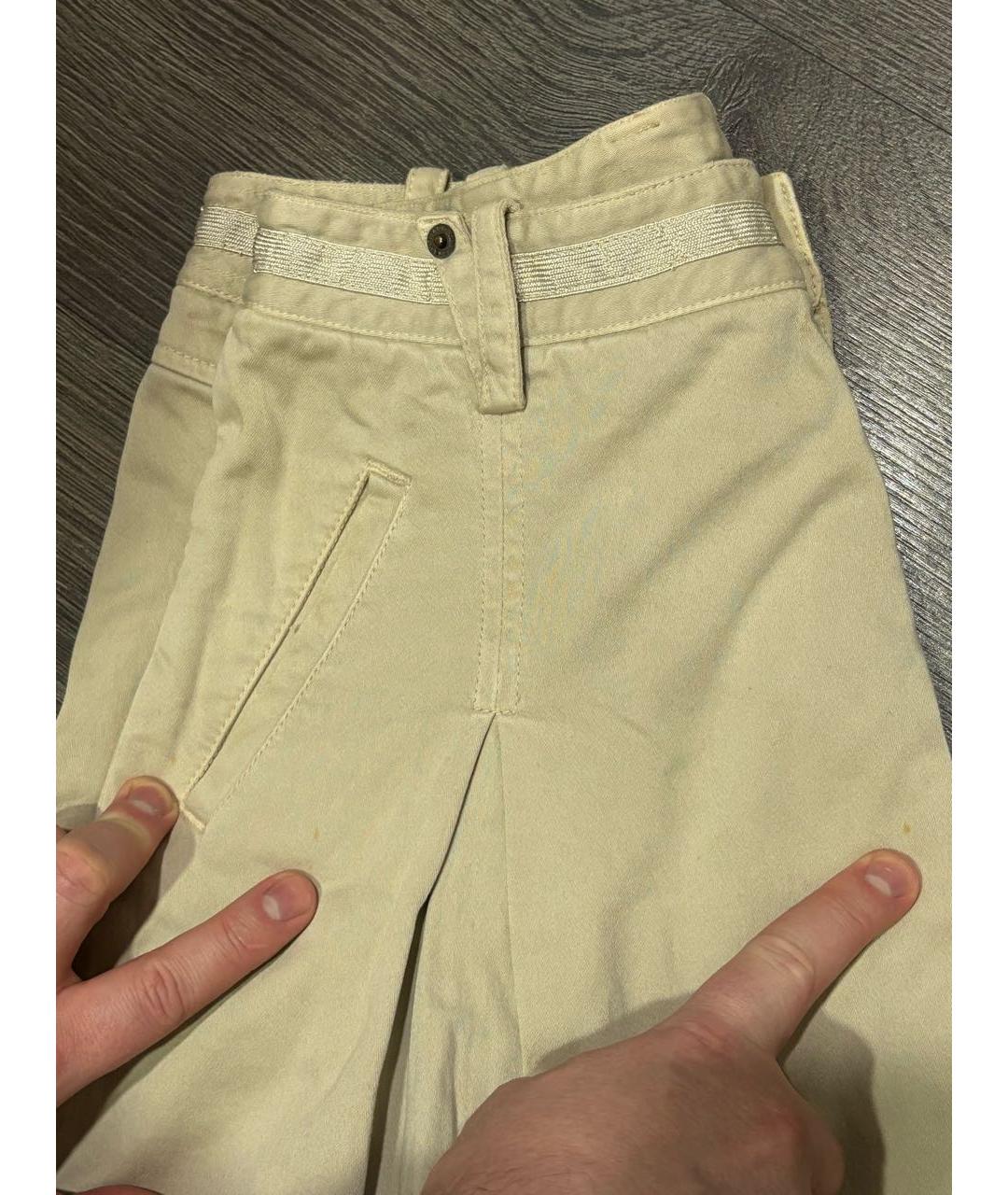 ARMANI EXCHANGE Бежевая хлопковая юбка миди, фото 4