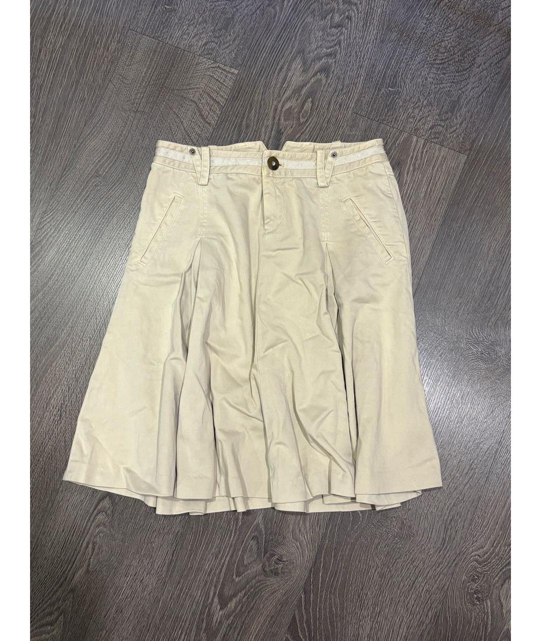 ARMANI EXCHANGE Бежевая хлопковая юбка миди, фото 6