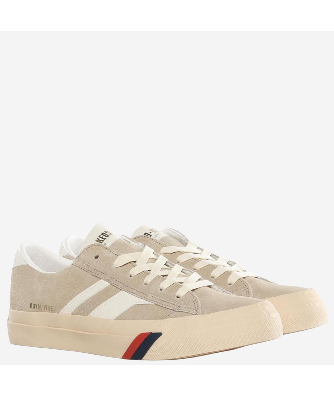 PRO-KEDS Бежевые замшевые низкие кроссовки / кеды, фото 3