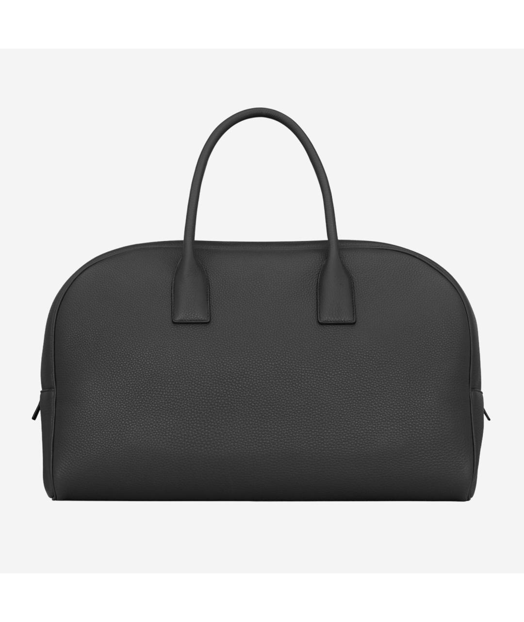 SAINT LAURENT Черная кожаная сумка тоут, фото 3