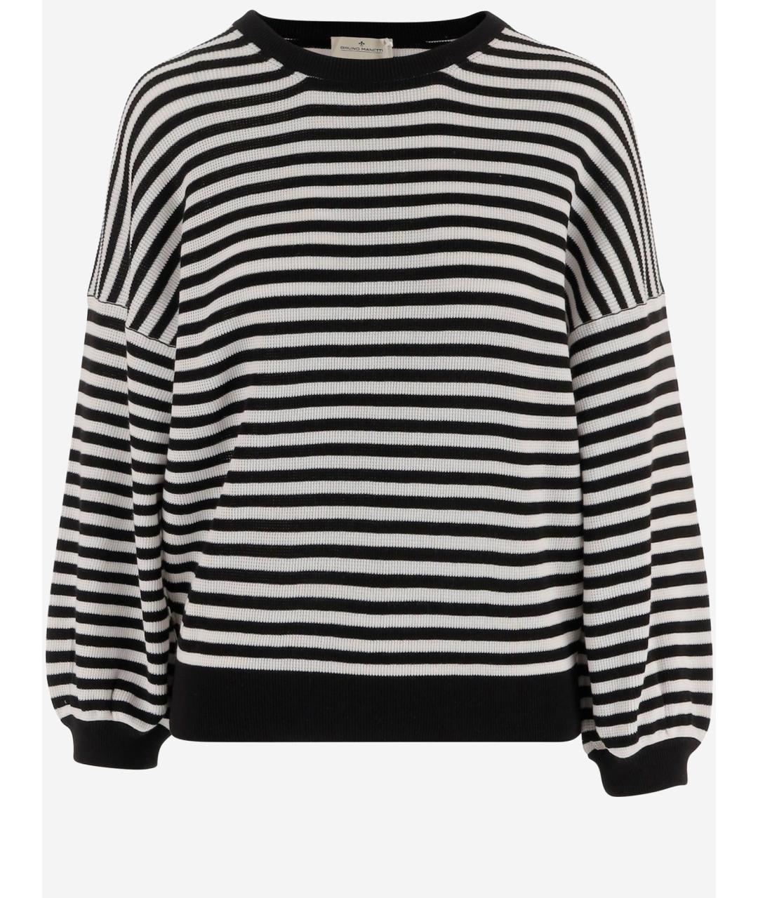 Bruno Manetti Черный хлопковый джемпер / свитер, фото 4