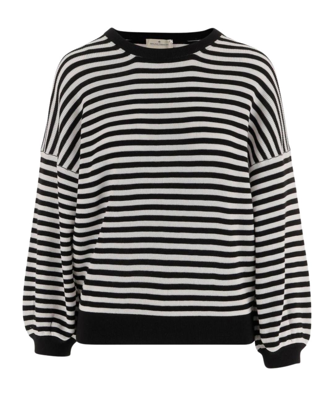 Bruno Manetti Черный хлопковый джемпер / свитер, фото 1