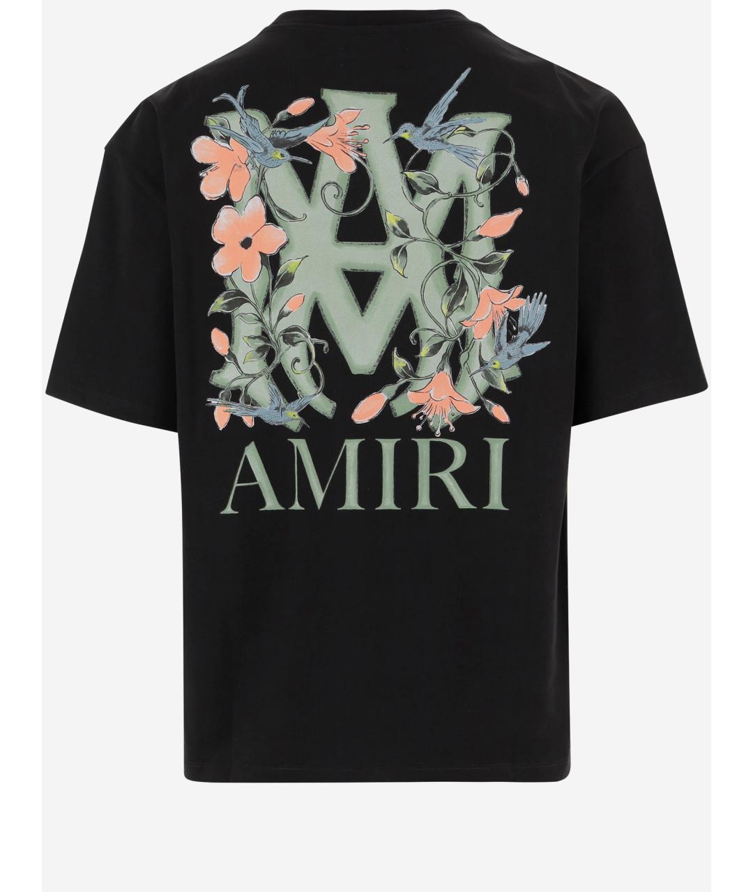 AMIRI Черная хлопковая футболка, фото 2