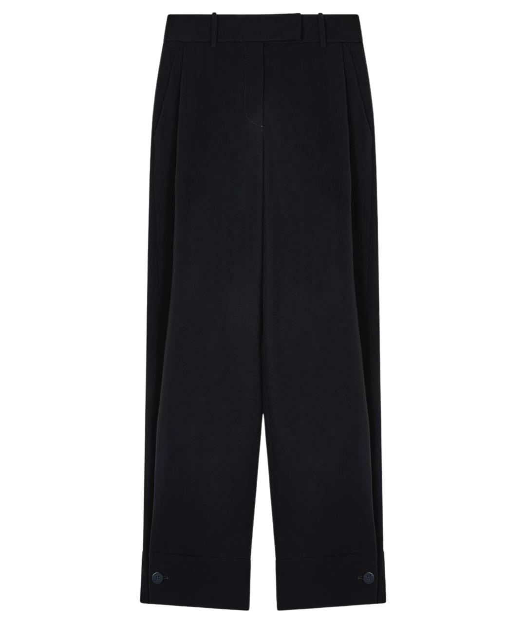 GIORGIO ARMANI Черные шелковые прямые брюки, фото 1