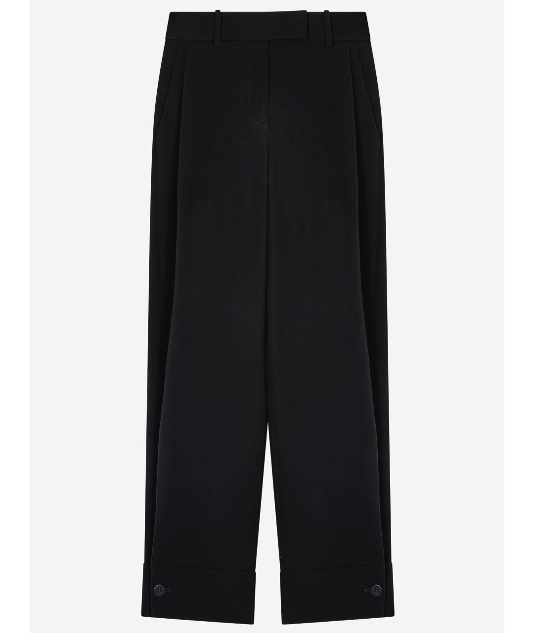 GIORGIO ARMANI Черные шелковые прямые брюки, фото 4