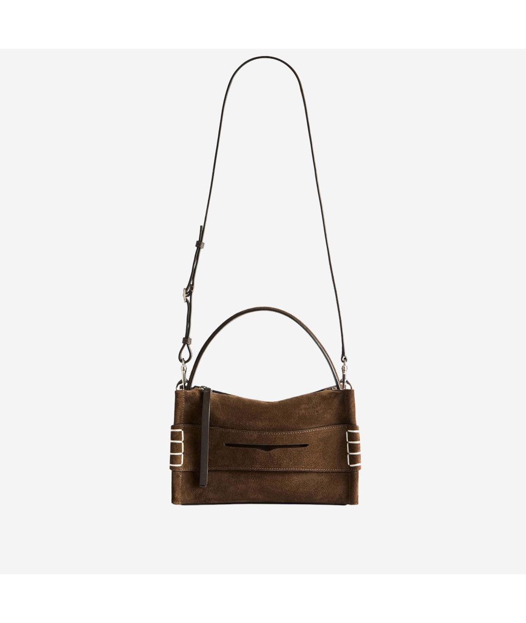 J.W.ANDERSON Коричневая замшевая сумка через плечо, фото 4