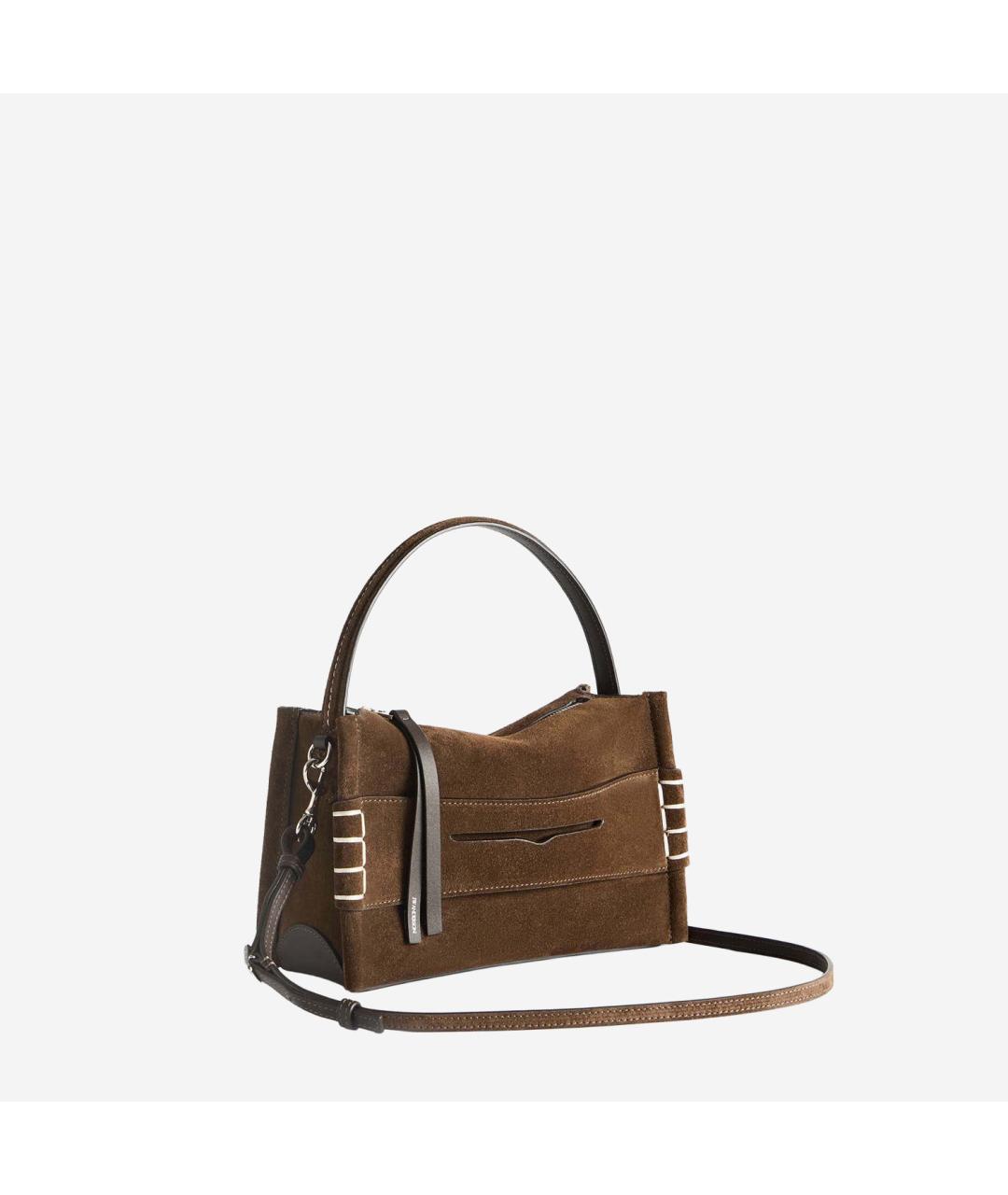 J.W.ANDERSON Коричневая замшевая сумка через плечо, фото 2