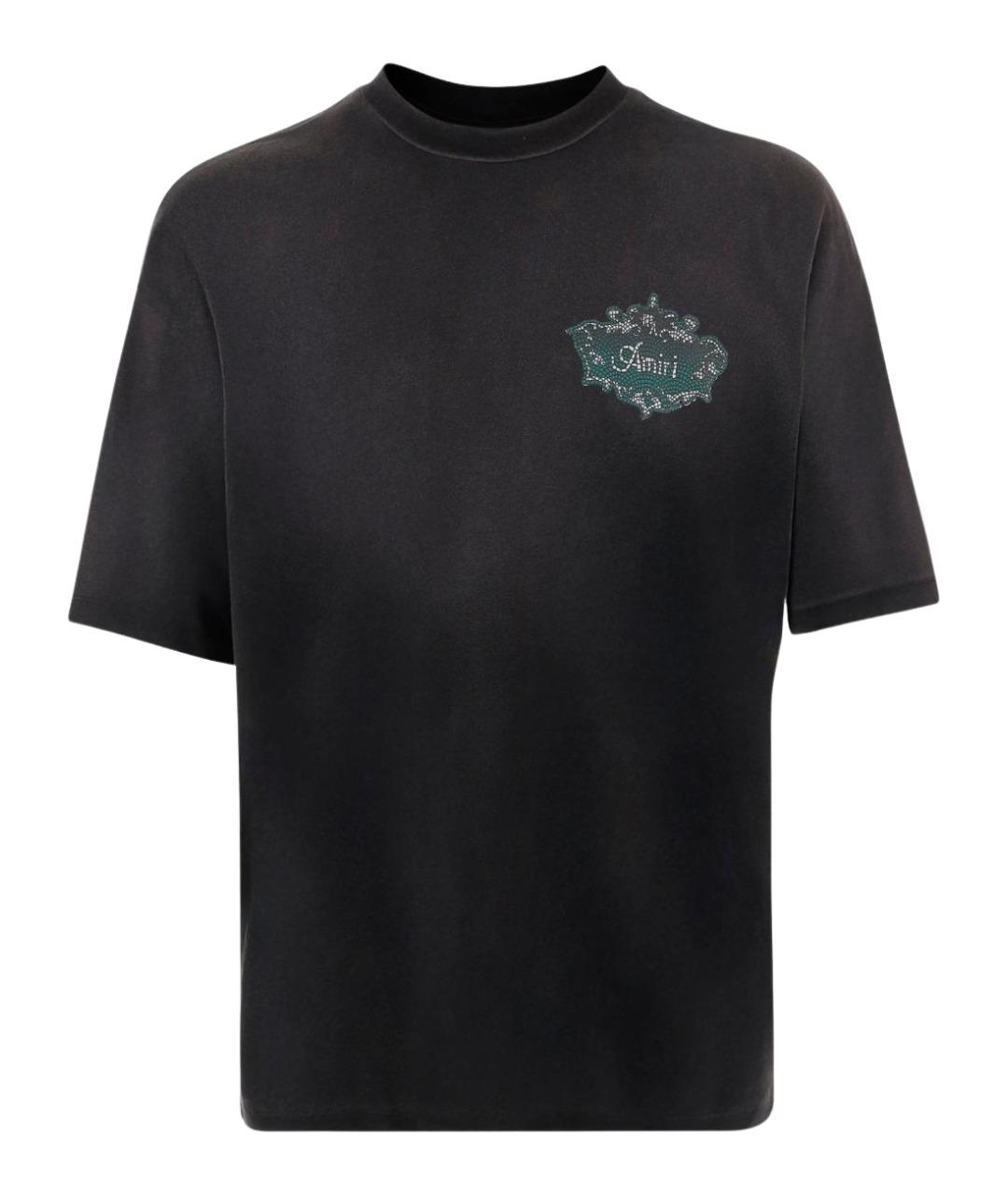 AMIRI Черная хлопковая футболка, фото 1