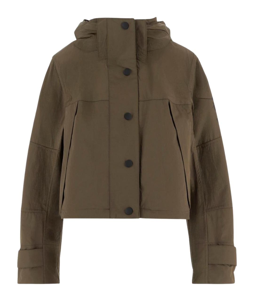 BURBERRY Хаки полиамидовая куртка, фото 1