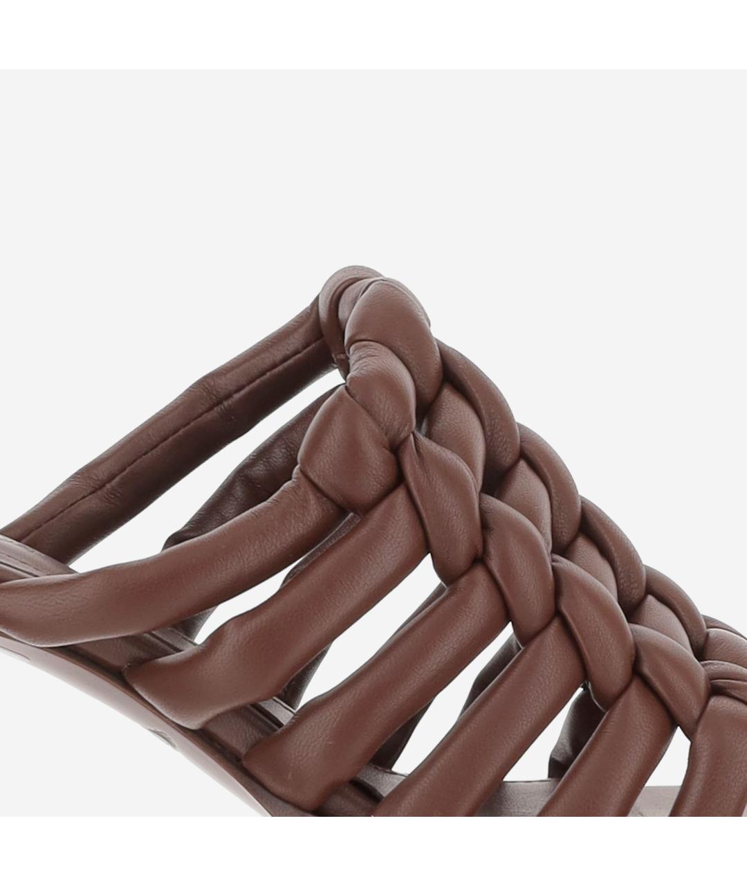 TOD'S Коричневые кожаные мюли, фото 5