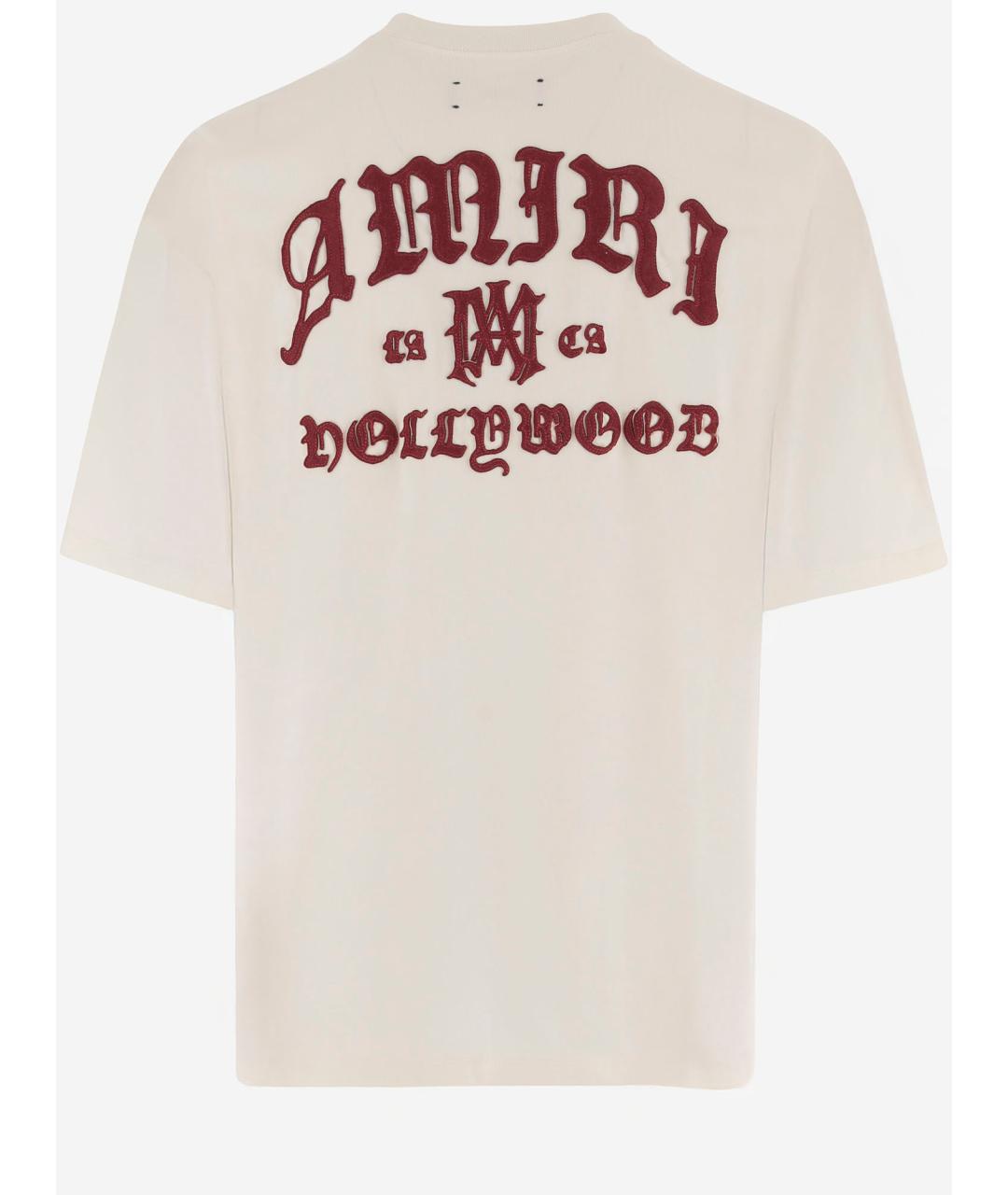 AMIRI Белая хлопковая футболка, фото 2