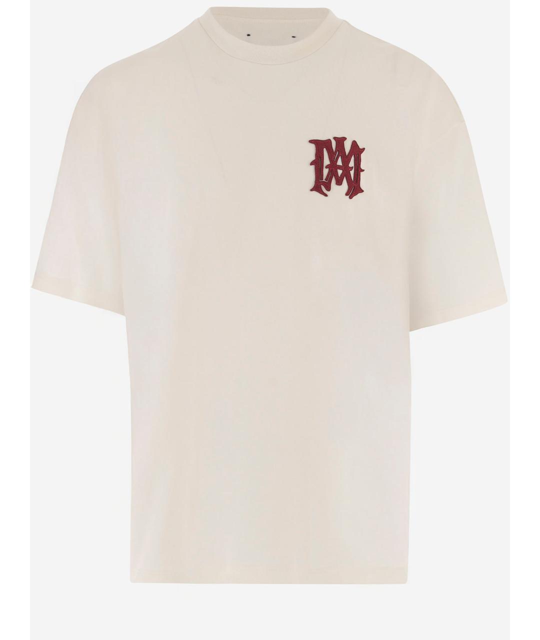 AMIRI Белая хлопковая футболка, фото 4