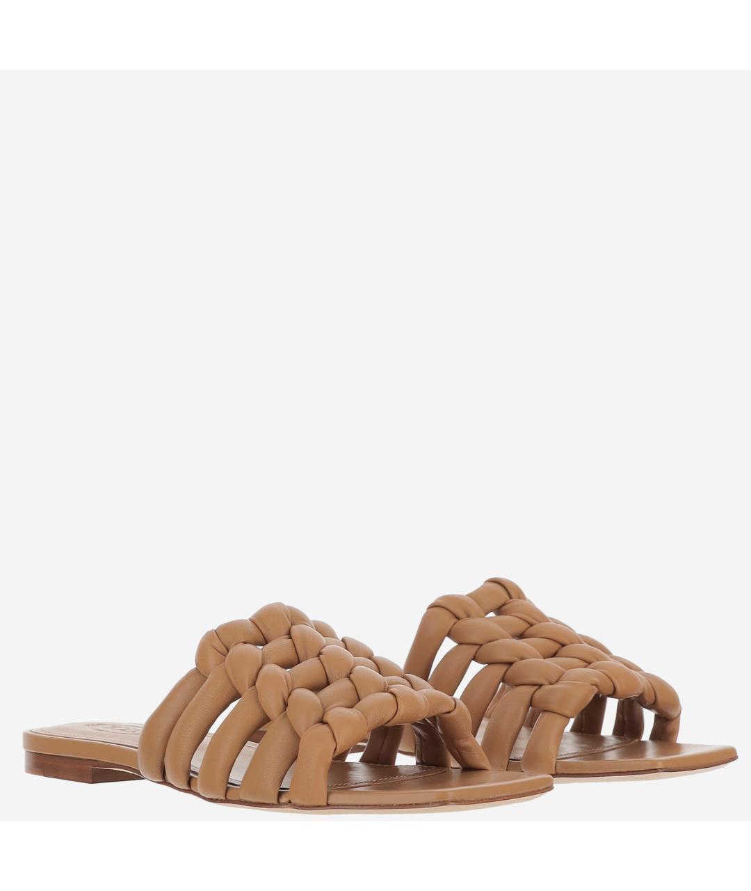 TOD'S Бежевые кожаные сандалии, фото 2