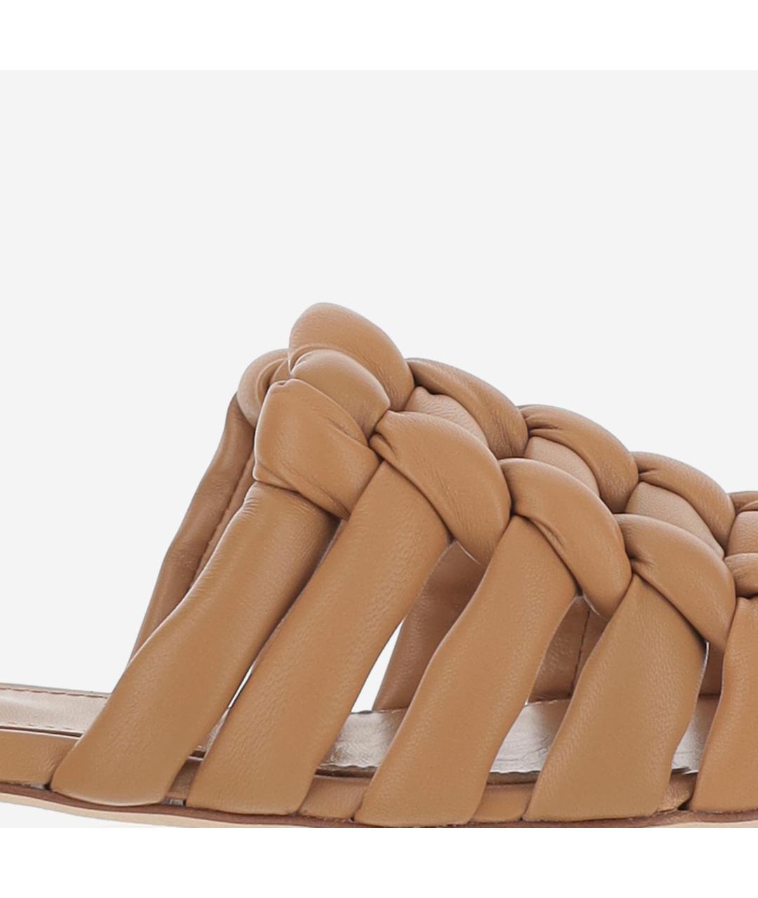 TOD'S Бежевые кожаные сандалии, фото 5