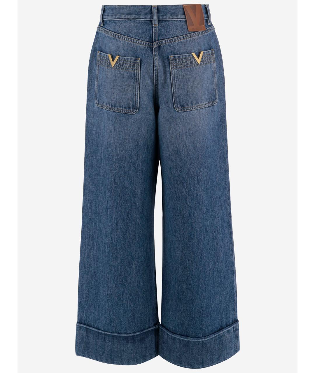 VALENTINO Синие хлопковые прямые джинсы, фото 2