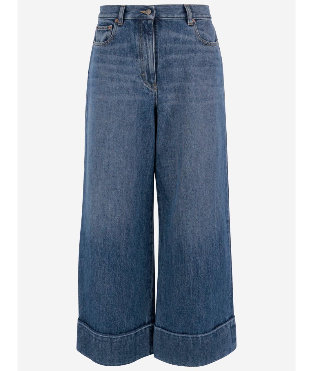 VALENTINO Синие хлопковые прямые джинсы, фото 4