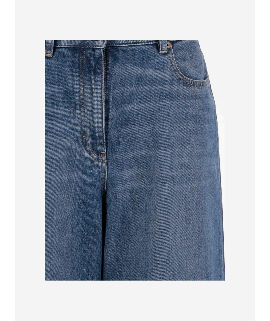 VALENTINO Синие хлопковые прямые джинсы, фото 3