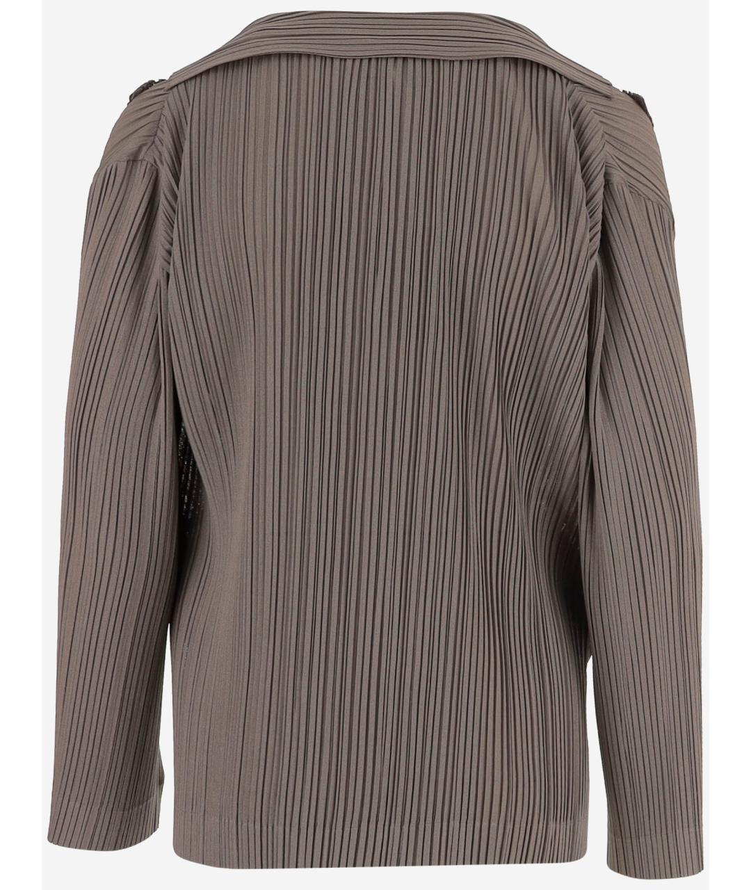 GIORGIO ARMANI Коричневый полиэстеровый джемпер / свитер, фото 2