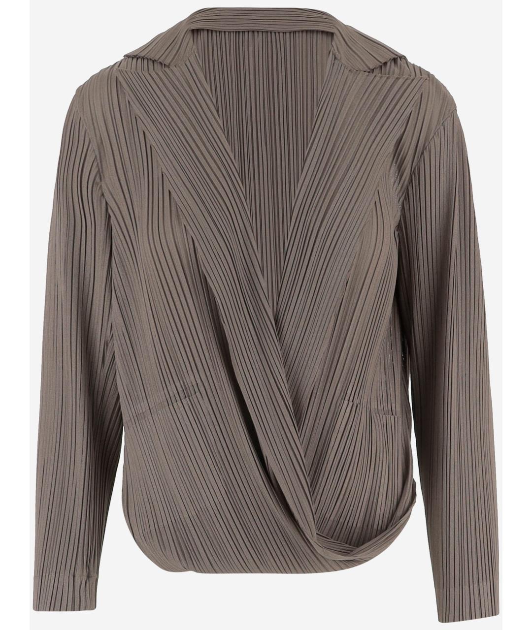 GIORGIO ARMANI Коричневый полиэстеровый джемпер / свитер, фото 5