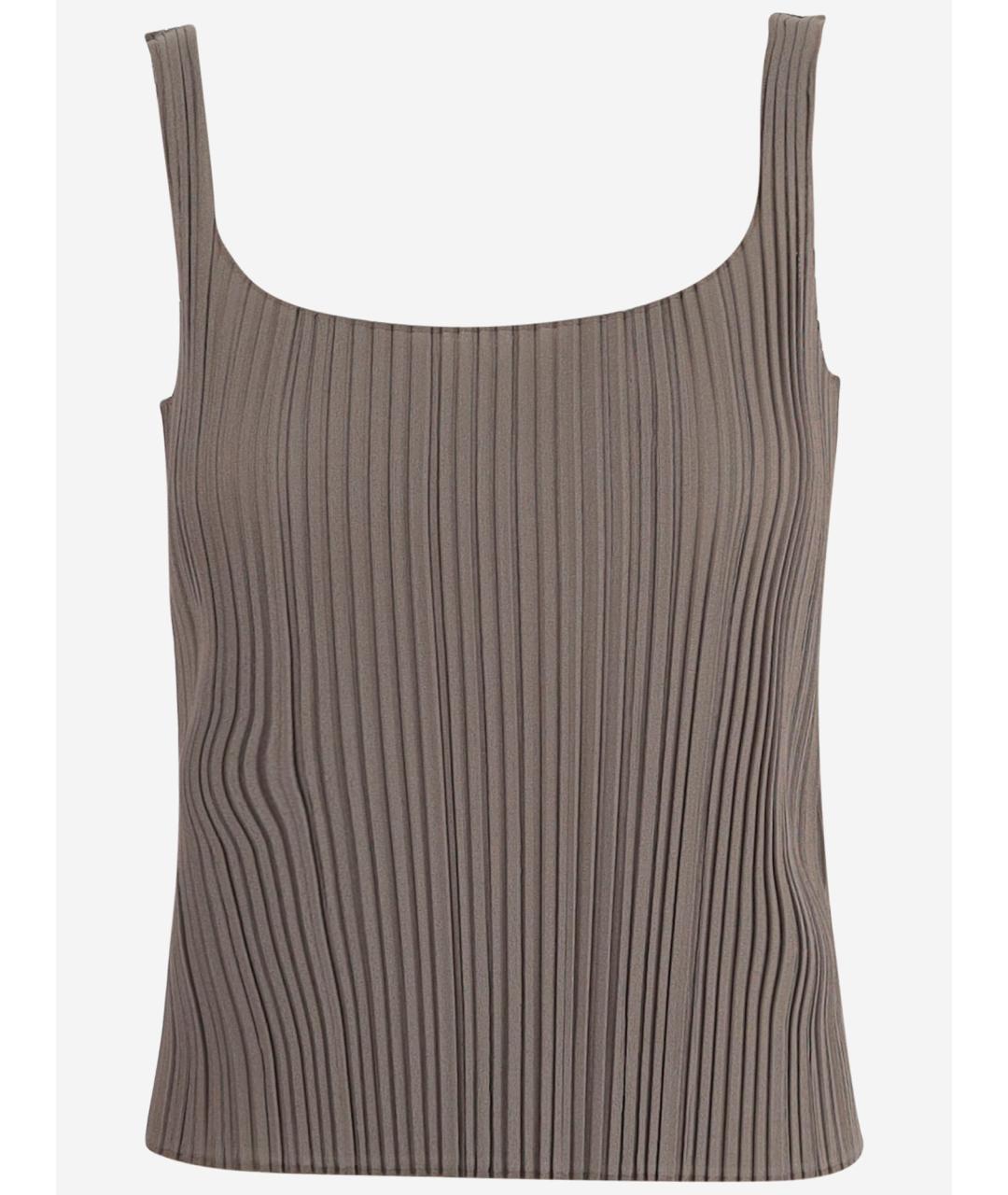 GIORGIO ARMANI Коричневый полиэстеровый джемпер / свитер, фото 3