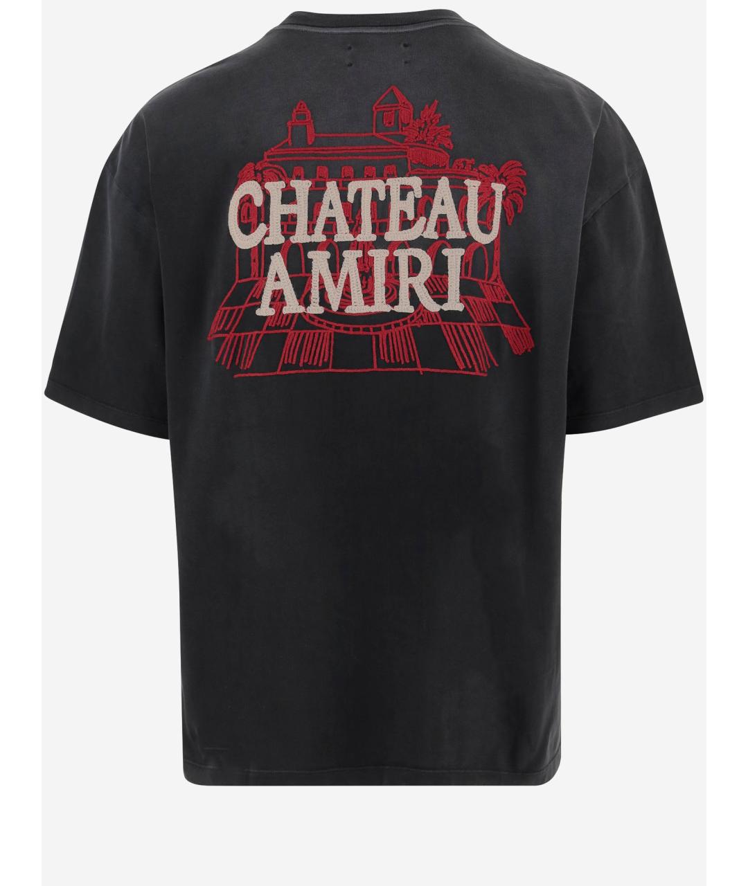 AMIRI Черная хлопковая футболка, фото 2