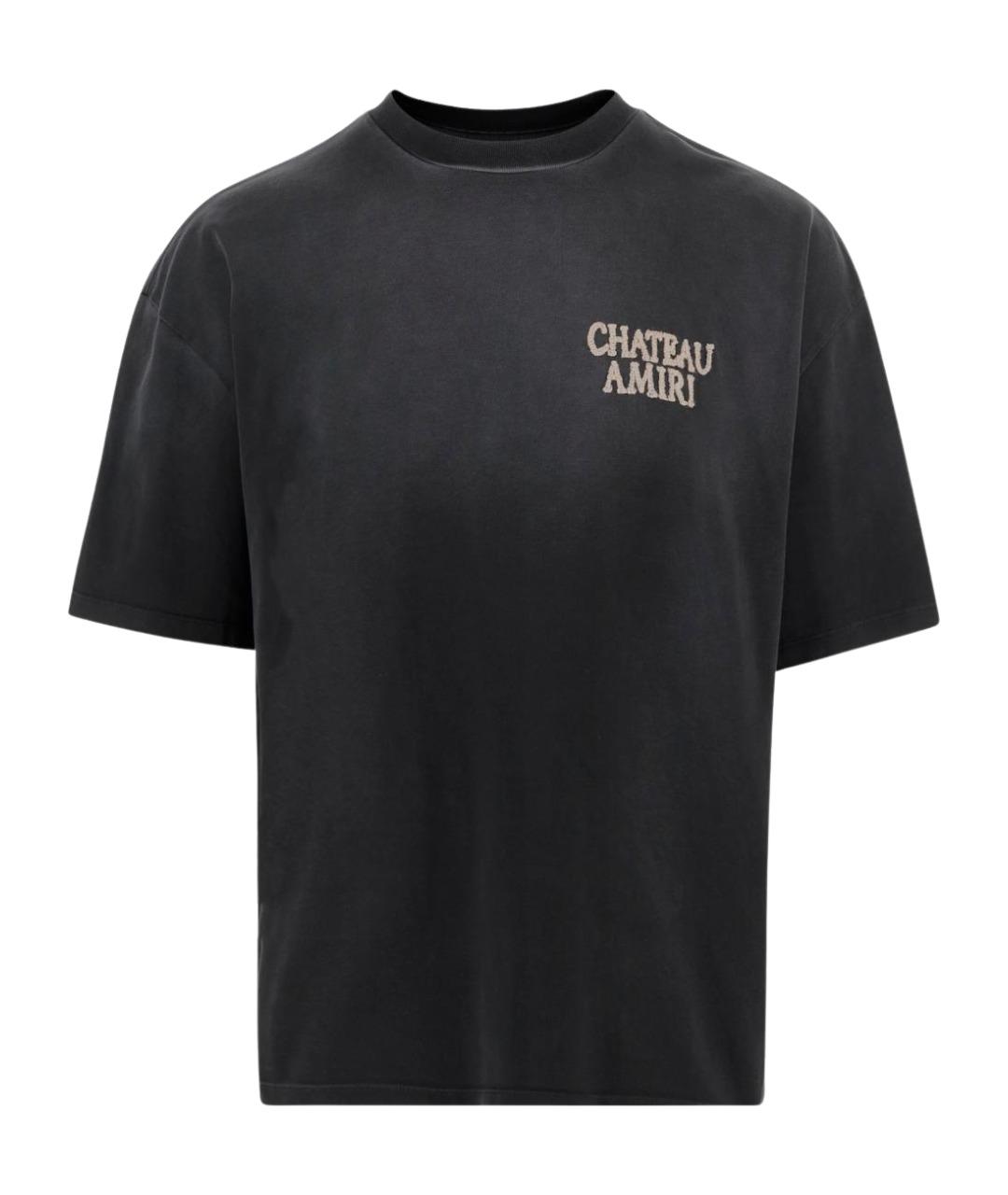 AMIRI Черная хлопковая футболка, фото 1
