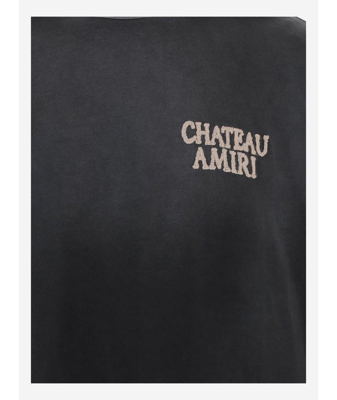 AMIRI Черная хлопковая футболка, фото 3