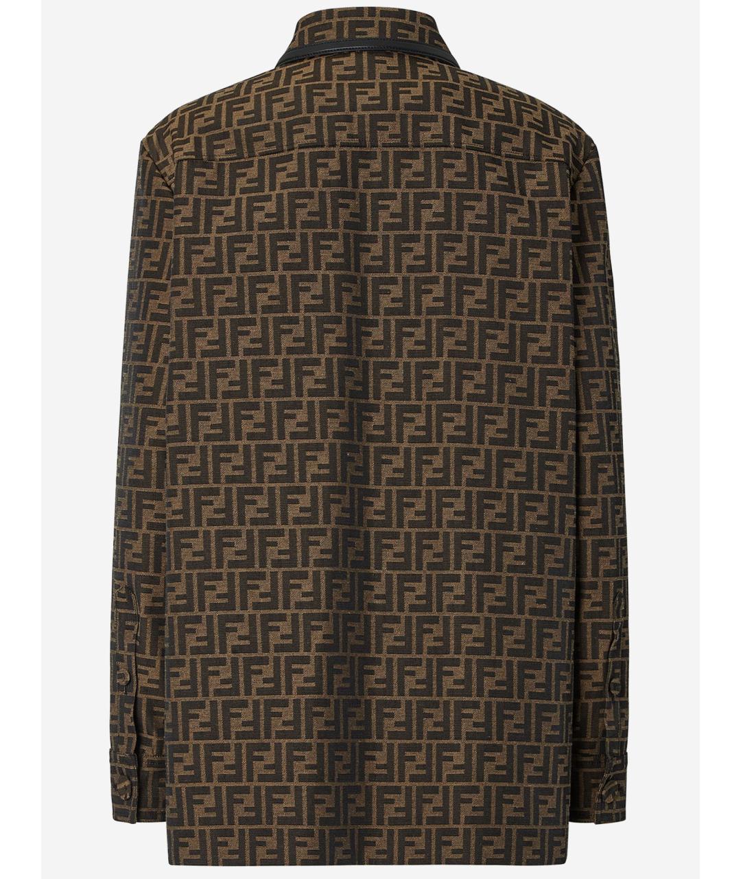 FENDI Коричневая полиэстеровая куртка, фото 3