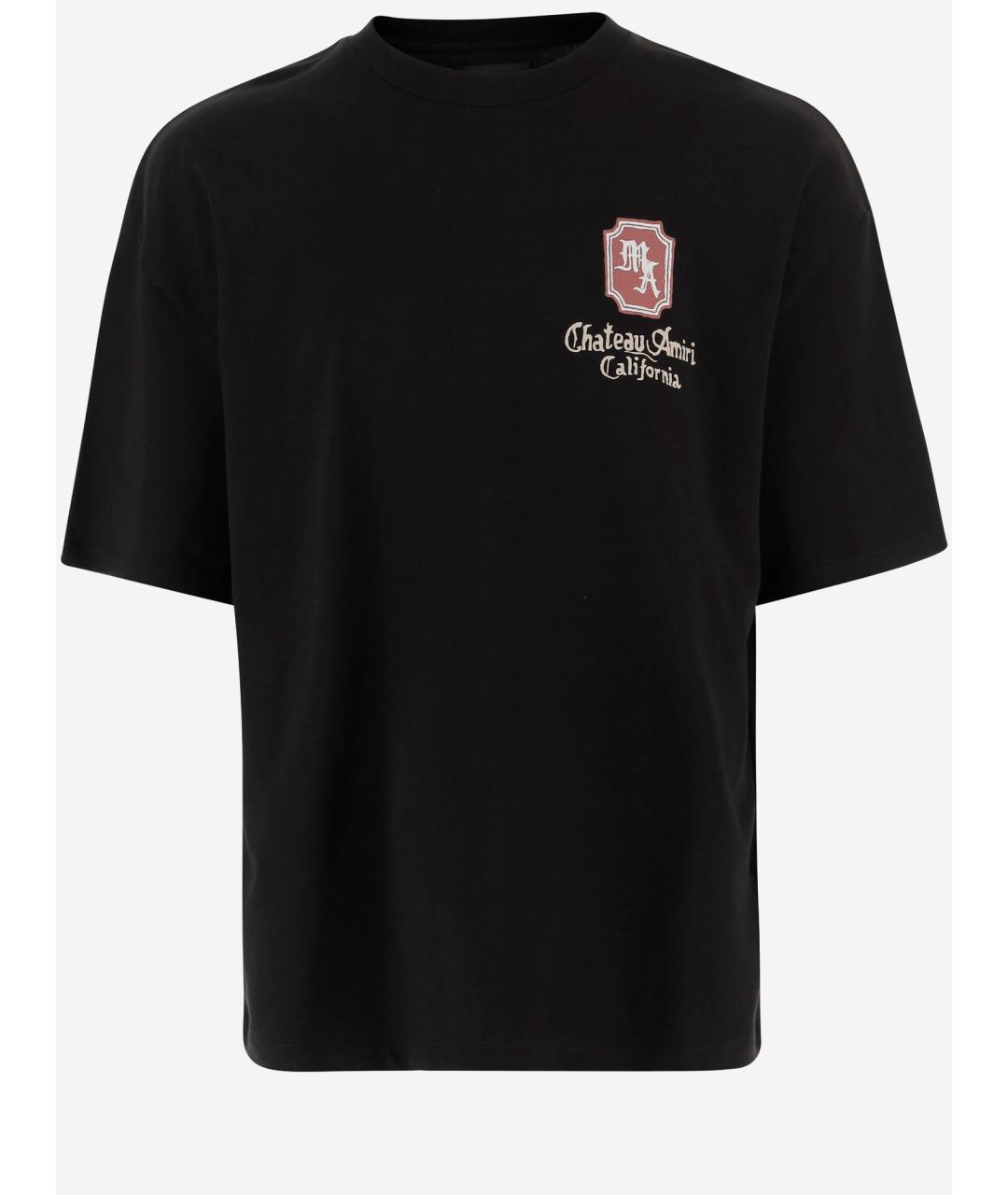 AMIRI Черная хлопковая футболка, фото 1