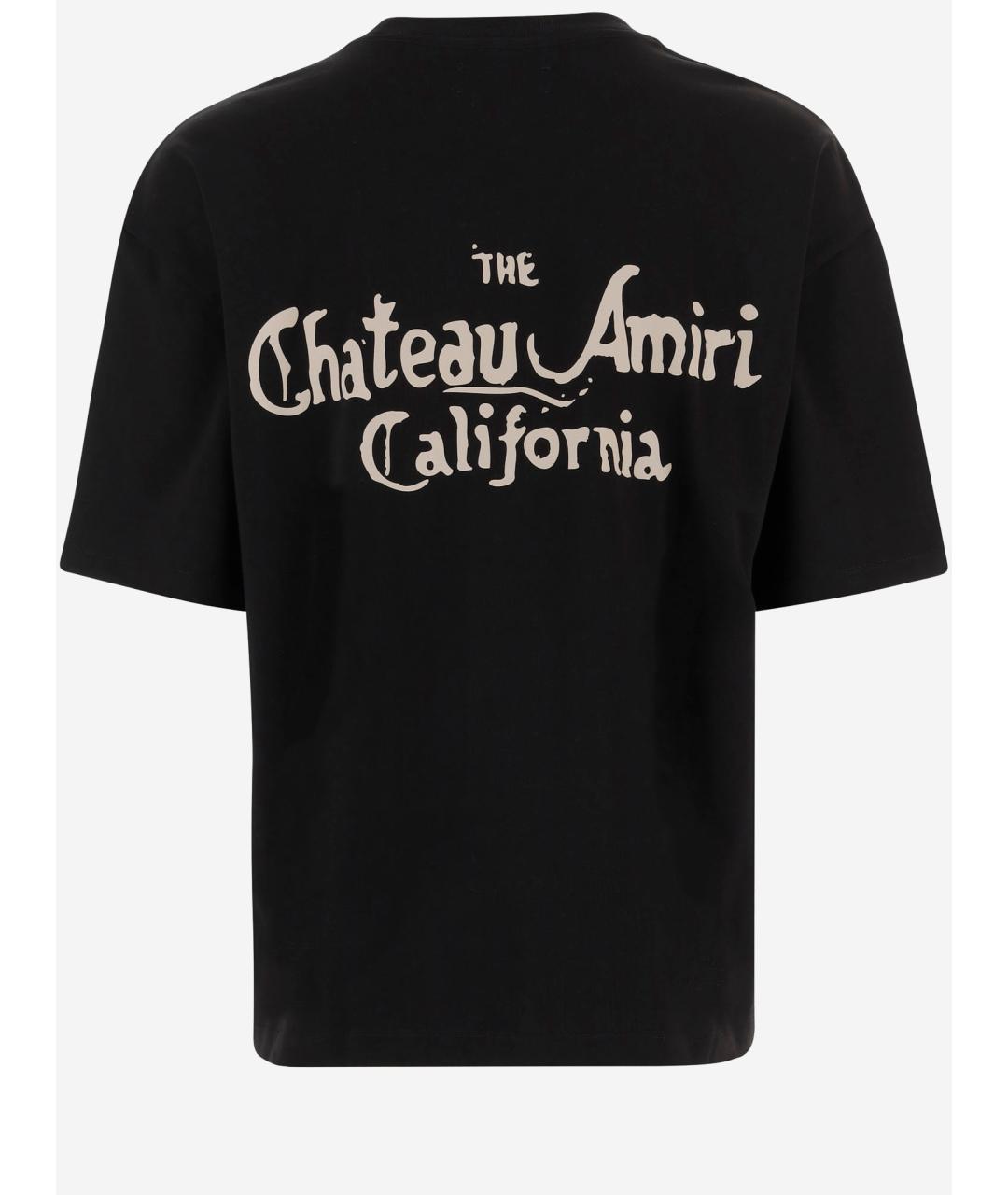 AMIRI Черная хлопковая футболка, фото 2