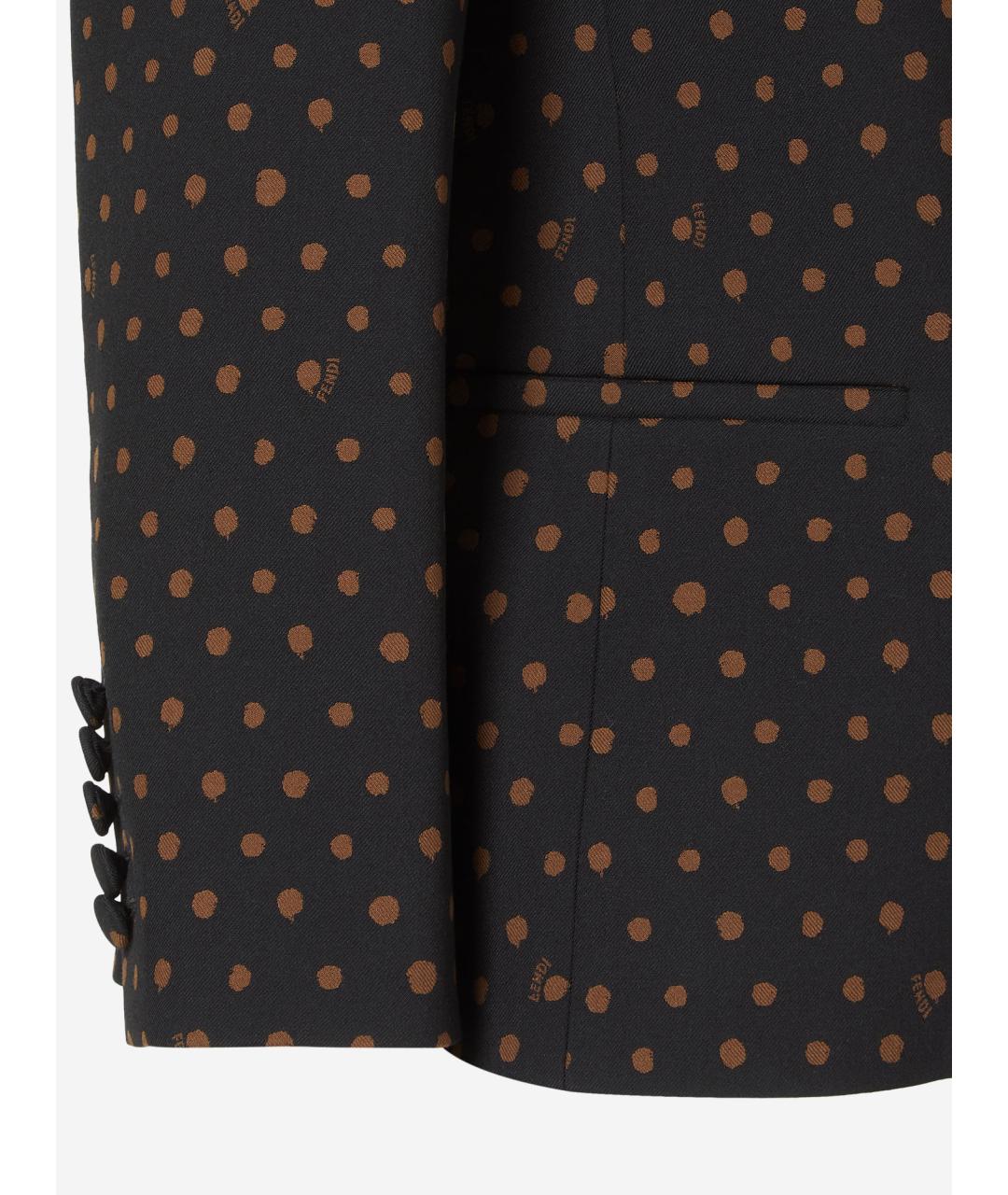 FENDI Черный шерстяной жакет/пиджак, фото 3