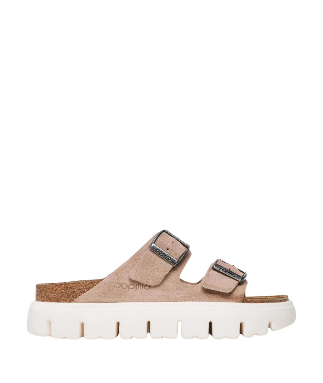 BIRKENSTOCK Бежевые кожаные сандалии, фото 1