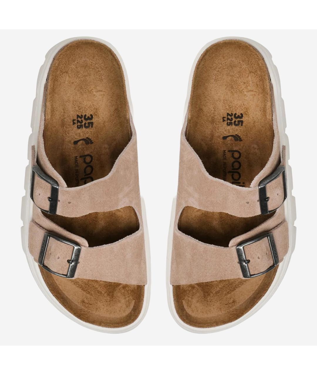 BIRKENSTOCK Бежевые кожаные сандалии, фото 2